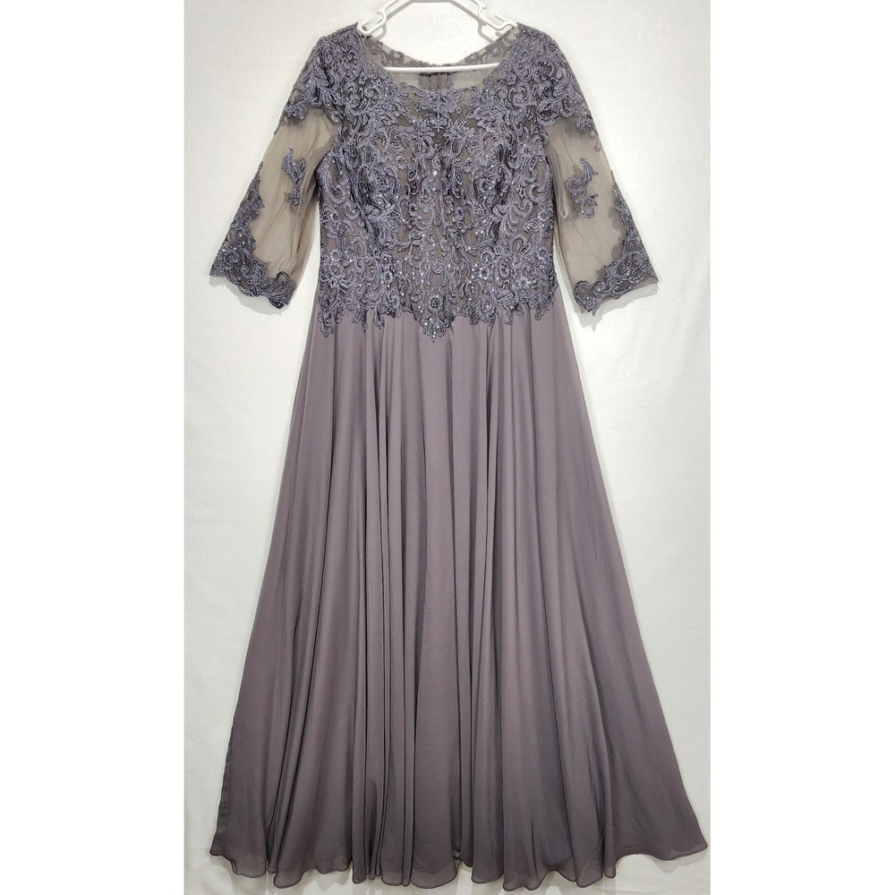 JJ's House Women's Elegant Sequin Formal Dress Purple Size 14